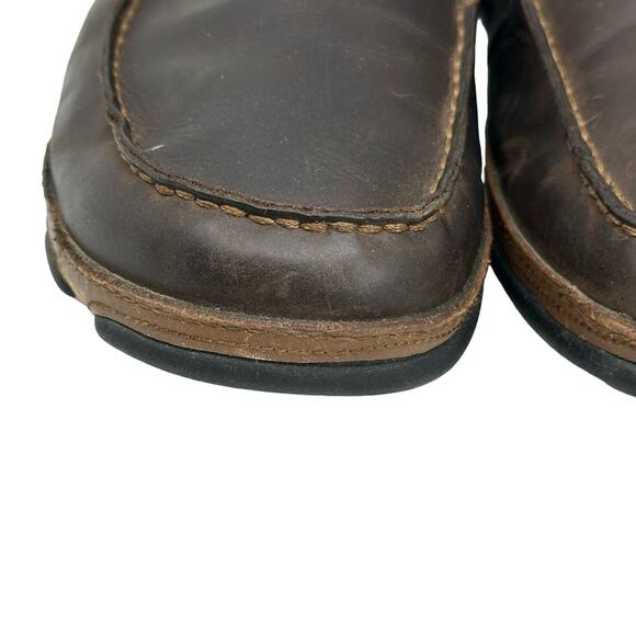 Olukai Ohana Lace-Up Nubuck - Oiled Brown Leather